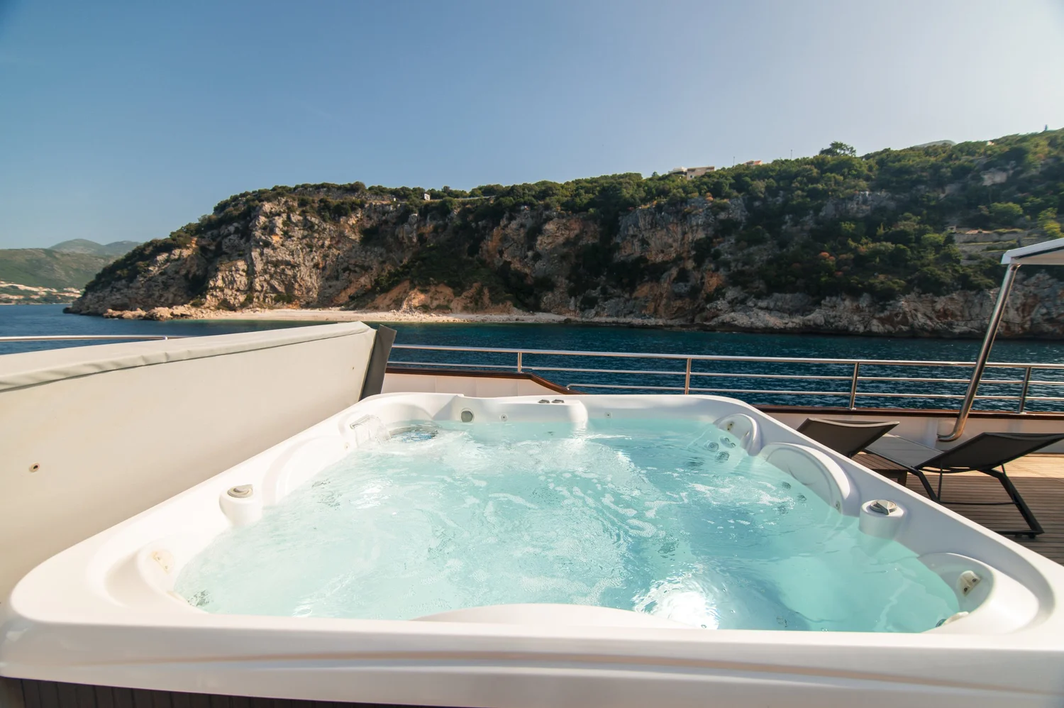 MS Diamond deck on the Adriatic Sea